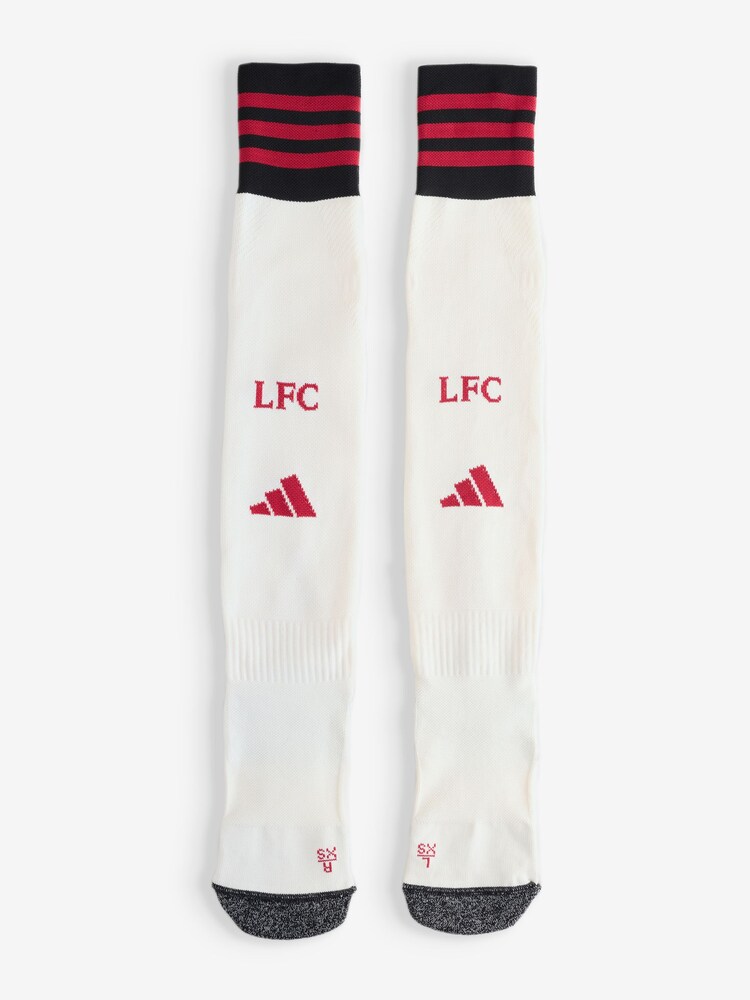 adidas White Liverpool FC 25/26 Away Socks - Image 1 of 1