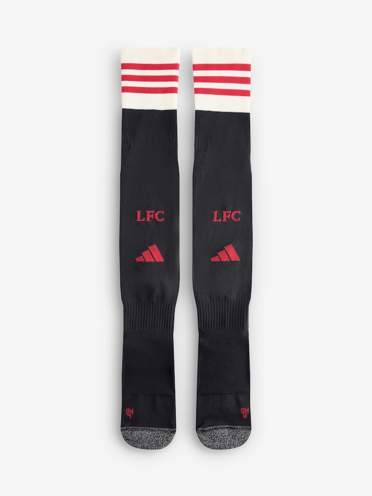 adidas Black Liverpool FC 25/26 Away Socks - Image 1 of 1