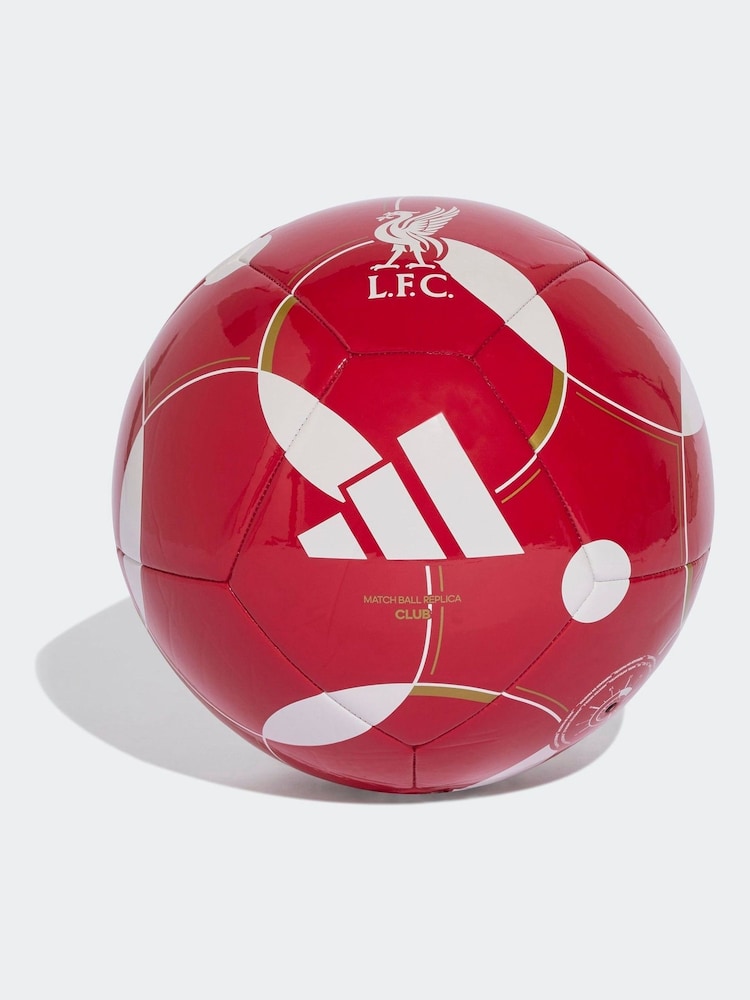 adidas Red/White Liverpool FC Home Club Ball - Image 1 of 4