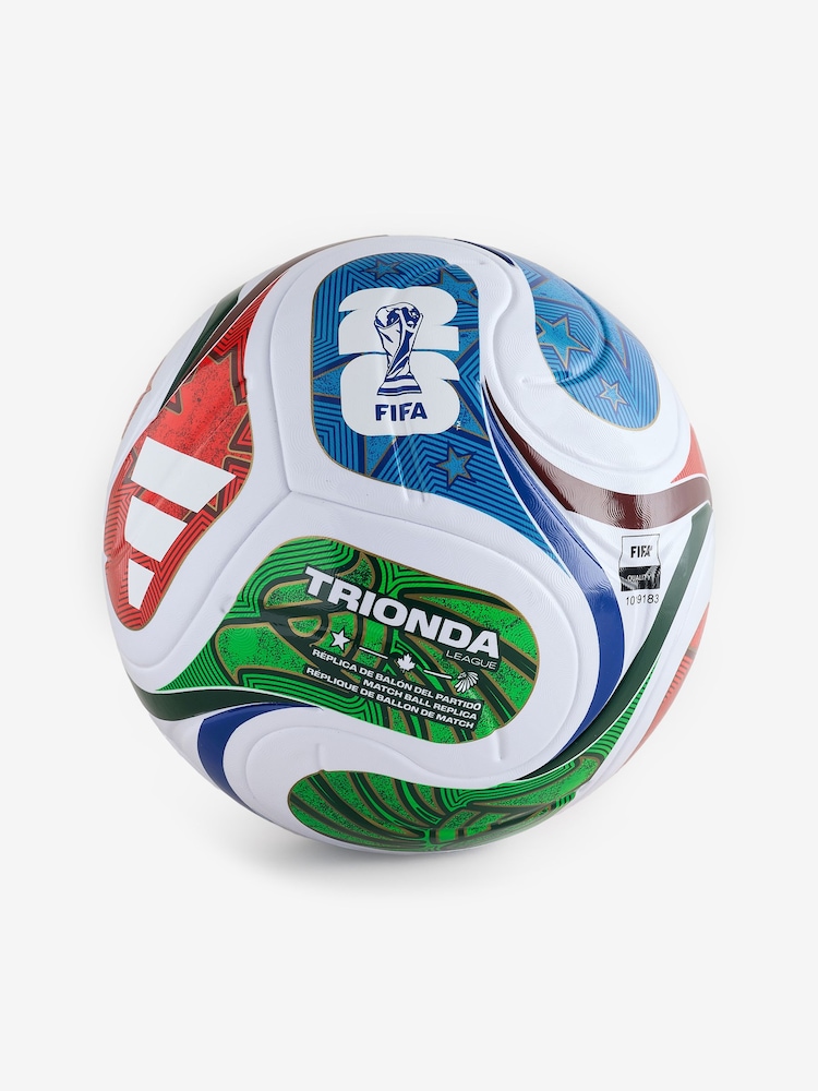 adidas White/Blue/Red World Cup 26 Trionda League Ball - Image 2 of 5