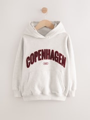 Grey City Slogan Hoodie (3-16yrs) - Image 3 of 4
