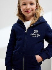 Navy Blue Zip Through Hoodie (3-16yrs) - Image 1 of 4