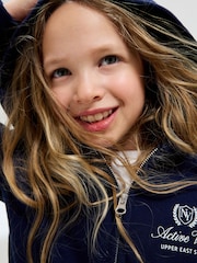 Navy Blue Zip Through Hoodie (3-16yrs) - Image 4 of 4
