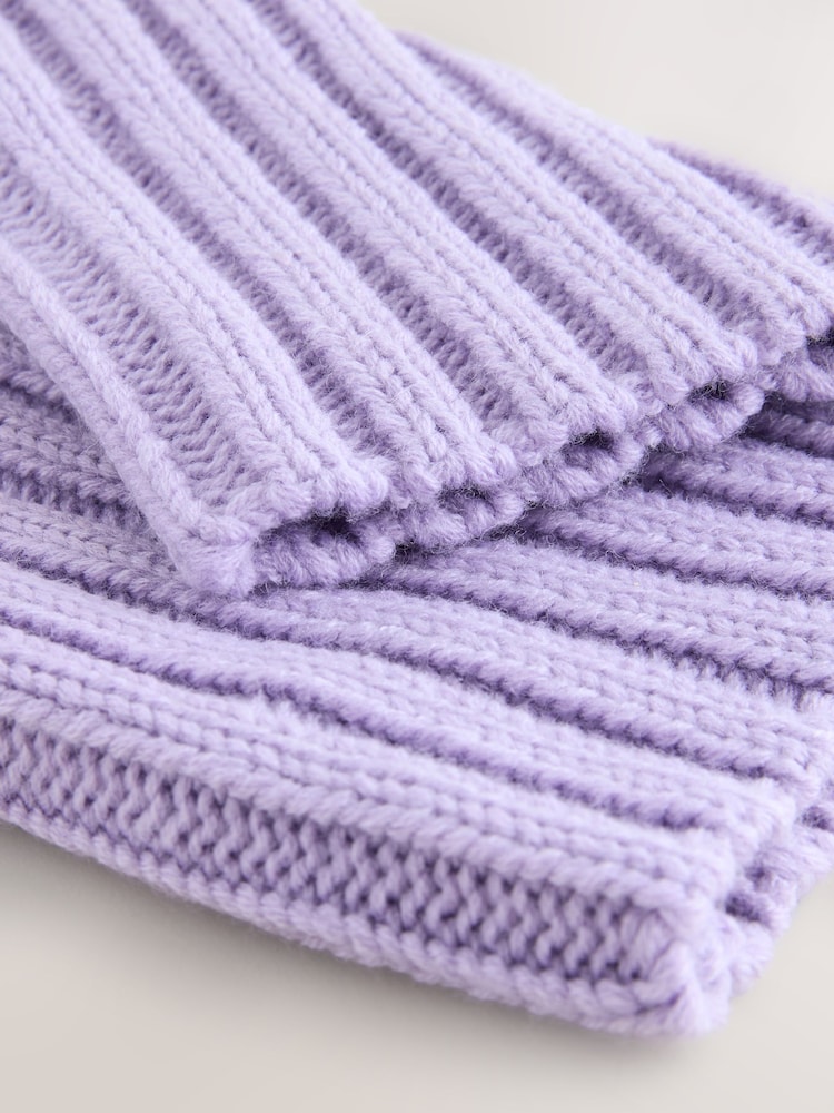 Lilac Purple Rib Snood (1-16yrs) - Image 3 of 3