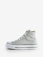 Converse Grey Chuck Taylor All Star Lift Platform Trainers - Image 2 of 9