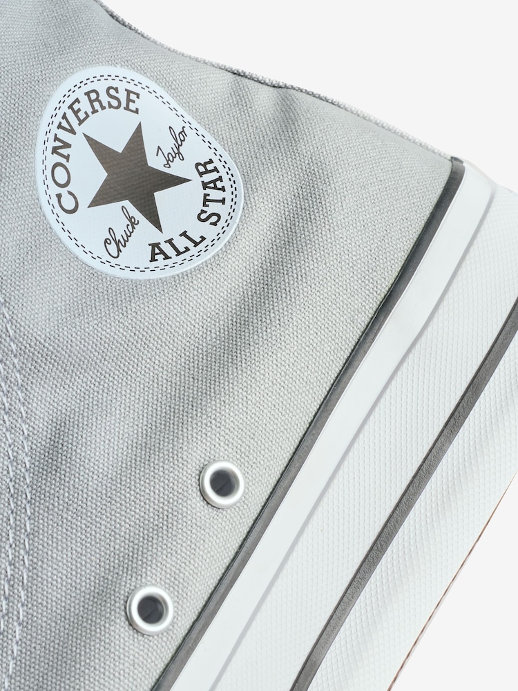 Buy Converse Grey Pale Platform Lift High Top Trainers from Next Italy