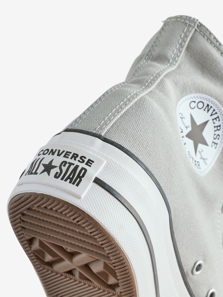 Converse Grey Chuck Taylor All Star Lift Platform Trainers - Image 9 of 9