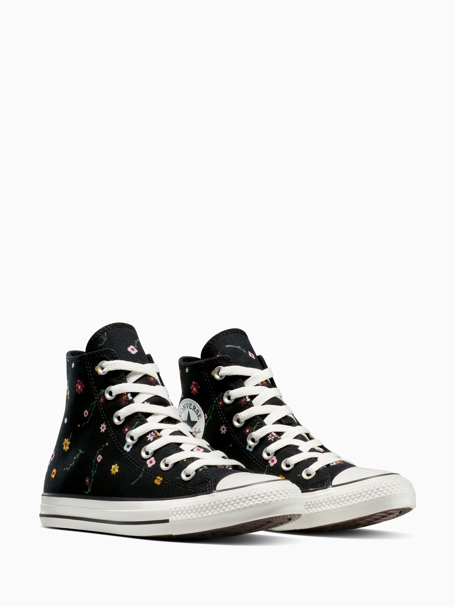 Buy Converse Black Chuck Taylor All Star Floral Trainers from Next USA