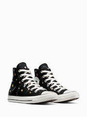 Converse Black Chuck Taylor All Star Floral Trainers - Image 4 of 9