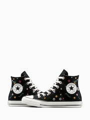 Converse Black Chuck Taylor All Star Floral Trainers - Image 5 of 9
