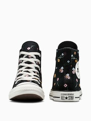 Converse Black Chuck Taylor All Star Floral Trainers - Image 6 of 9