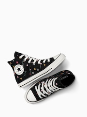 Converse Black Chuck Taylor All Star Floral Trainers - Image 7 of 9