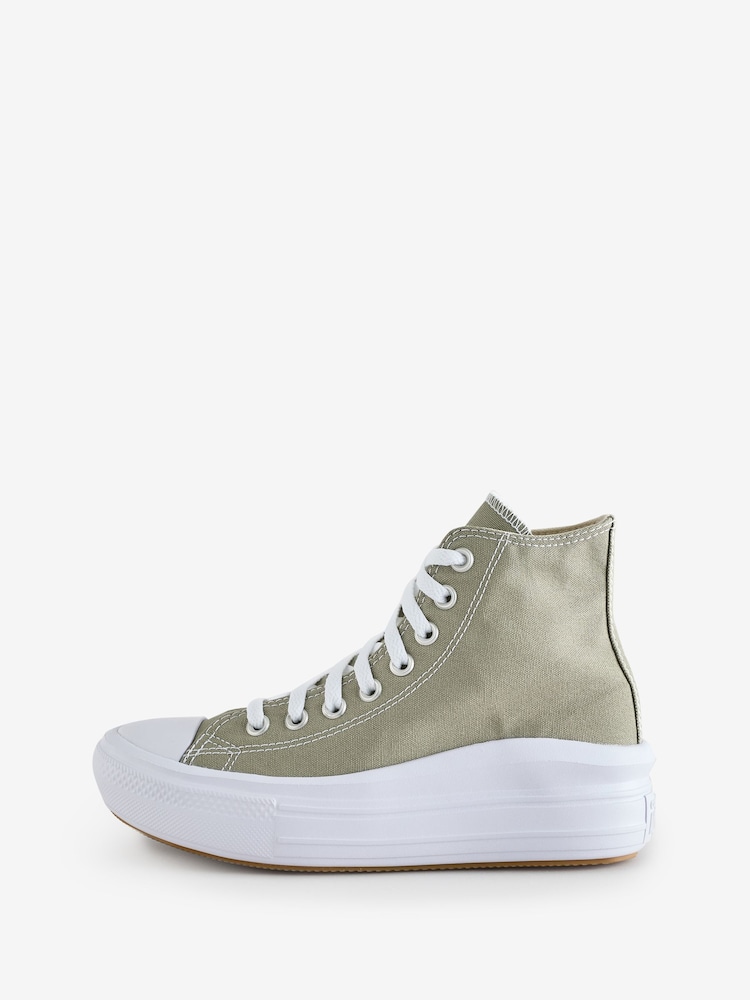 Converse Grey Chuck Taylor All Star Move Platform Trainers - Image 2 of 9