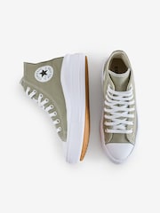 Converse Grey Chuck Taylor All Star Move Platform Trainers - Image 4 of 9