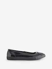 Converse Black Chuck Taylor All Star Dainty Ballerina Patent Leather Trainers - Image 1 of 9