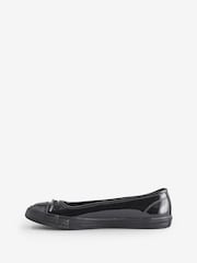 Converse Black Chuck Taylor All Star Dainty Ballerina Patent Leather Trainers - Image 2 of 9