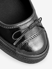 Converse Black Chuck Taylor All Star Dainty Ballerina Patent Leather Trainers - Image 9 of 9