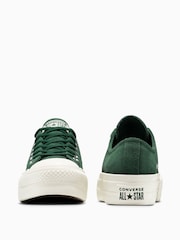 Converse Green Chuck Taylor All Star Lift Platform Trainers - Image 8 of 9