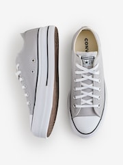 Converse Grey Chuck Taylor All Star Lift Platform Trainers - Image 14 of 18