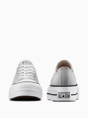Converse Grey Chuck Taylor All Star Lift Platform Trainers - Image 17 of 18