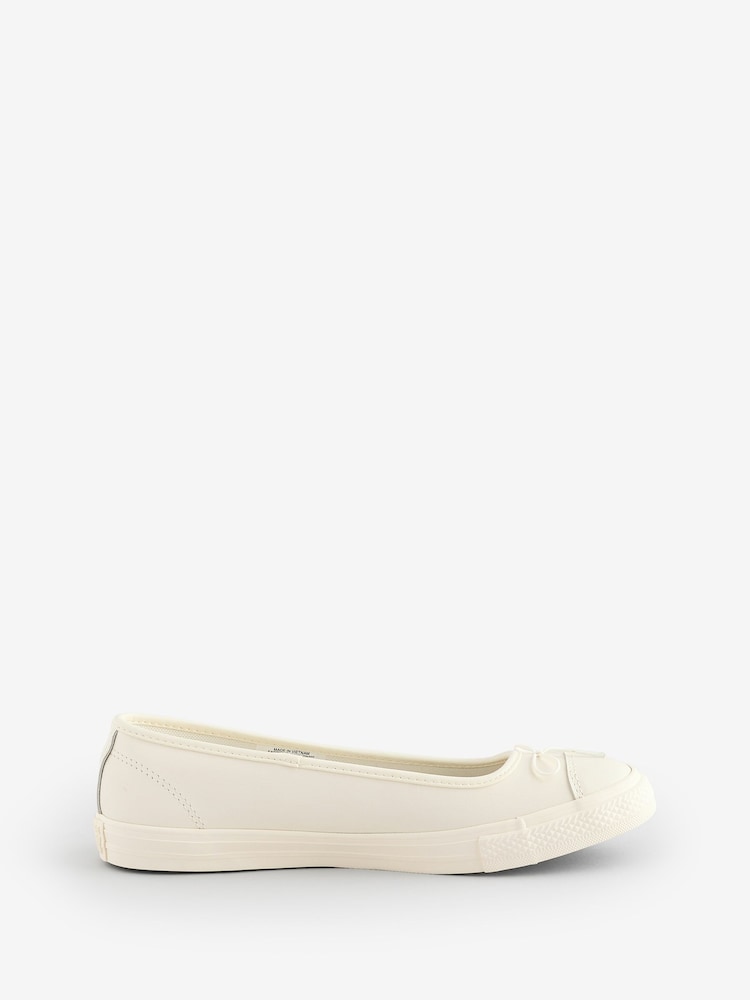Converse Cream Chuck Taylor All Star Dainty Ballerina Trainers - Image 1 of 9