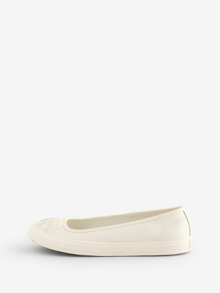 Converse Cream Chuck Taylor All Star Dainty Ballerina Trainers - Image 2 of 9