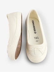 Converse Cream Chuck Taylor All Star Dainty Ballerina Trainers - Image 6 of 9