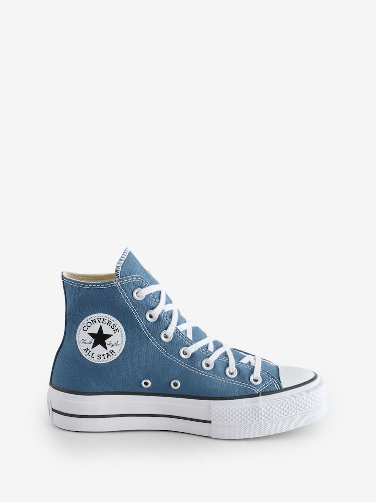 Converse Blue Chuck Taylor All Star Lift Platform Trainers - Image 1 of 9 Converse Blue Chuck Taylor All Star Lift Platform Trainers - Image 1 of 9
