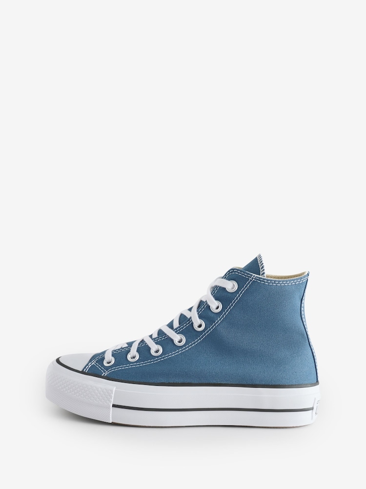 Converse Blue Chuck Taylor All Star Lift Platform Trainers - Image 2 of 9 Converse Blue Chuck Taylor All Star Lift Platform Trainers - Image 2 of 9