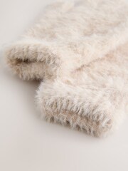 Cream Fluffy Gloves (3-16yrs) - Image 3 of 3