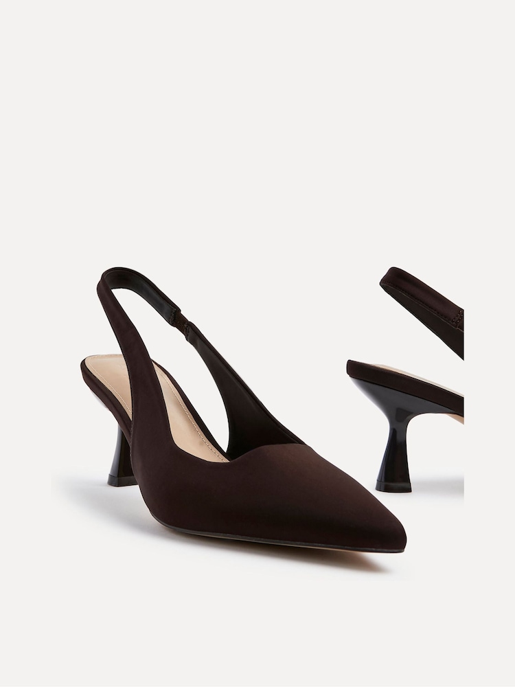 Linzi Brown Presley Sling Back Low Court Heels - Image 6 of 6