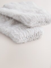 Grey Fluffy Gloves (3-16yrs) - Image 3 of 3