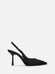 Linzi Black Dash Slingback Court Heels - Image 2 of 4