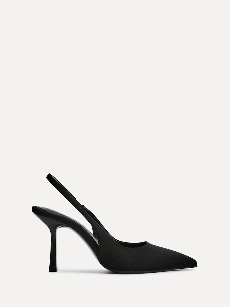Linzi Black Dash Slingback Court Heels - Image 2 of 4