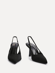 Linzi Black Dash Slingback Court Heels - Image 3 of 4