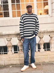 River Island Blue Straight Fit Jeans - Image 1 of 3
