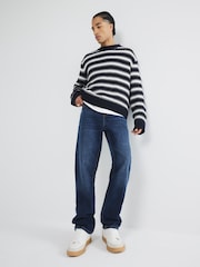 River Island Blue Straight Fit Jeans - Image 4 of 6