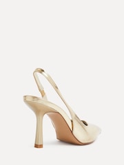Linzi Gold Dash Slingback Court Heels - Image 4 of 5