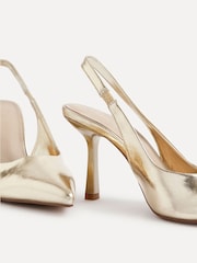 Linzi Gold Dash Slingback Court Heels - Image 5 of 5