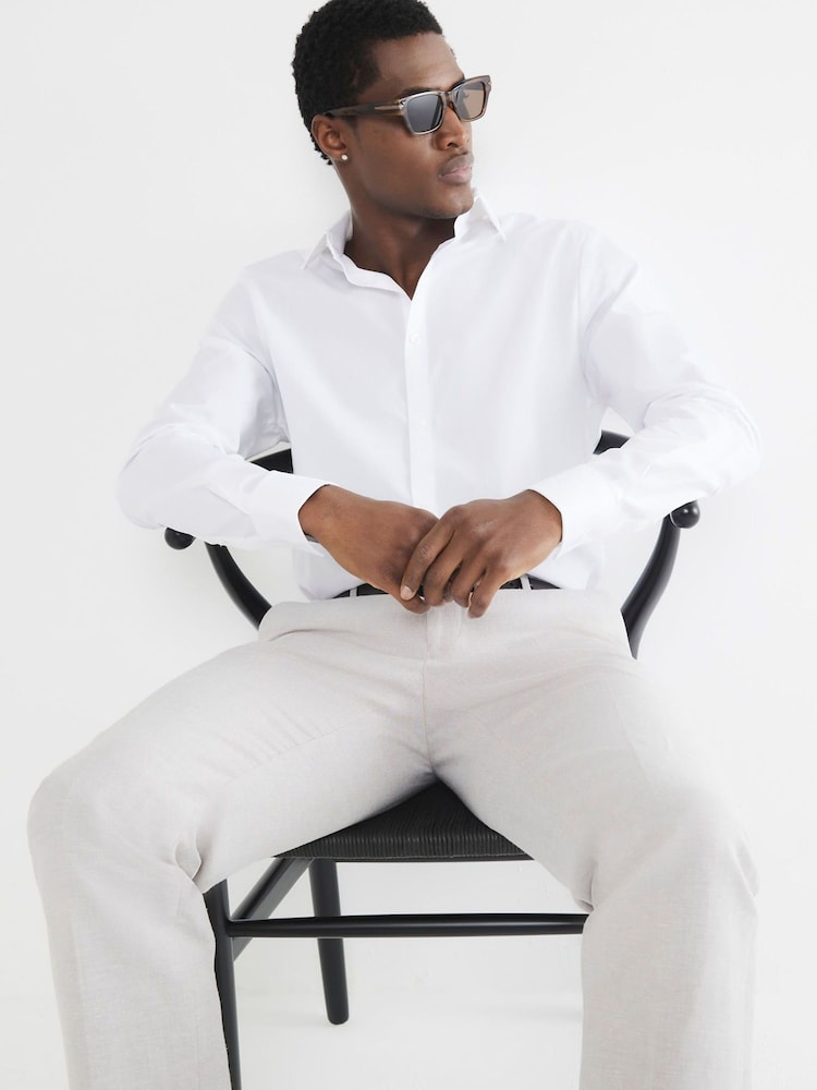 River Island White Slim Fit Shirts 2 Pack - Image 2 of 6