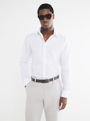 River Island White Slim Fit Shirts 2 Pack - Image 3 of 6