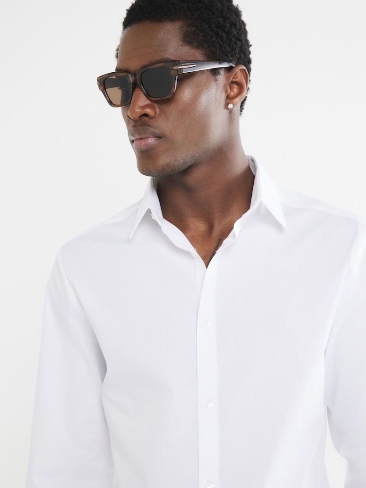 River Island White Slim Fit Shirts 2 Pack - Image 5 of 6