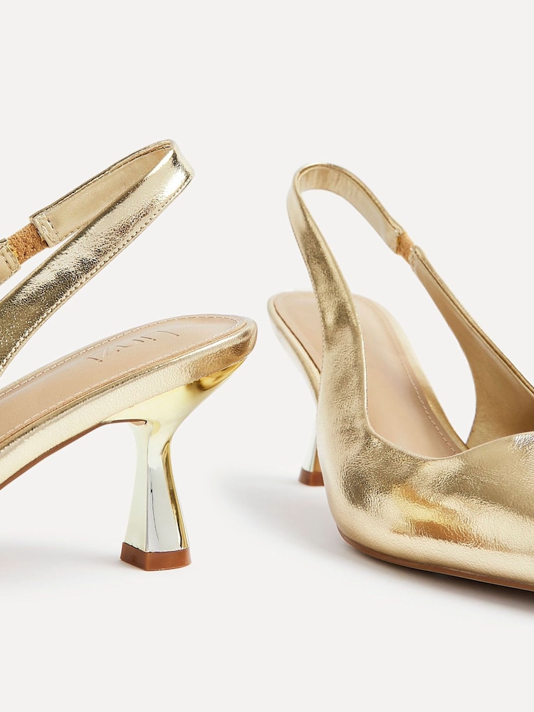 Linzi Gold Presley Sling Back Low Court Heels - Image 5 of 5