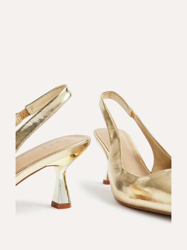 Linzi Gold Presley Sling Back Low Court Heels - Image 6 of 6