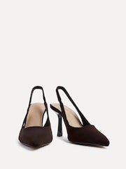Linzi Brown Dark Dash Slingback Court Heels - Image 5 of 6