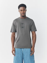 White/Blue/Grey Graphic Print T-Shirts 3 Pack - Image 2 of 9