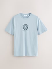 White/Blue/Grey Graphic Print T-Shirts 3 Pack - Image 7 of 9