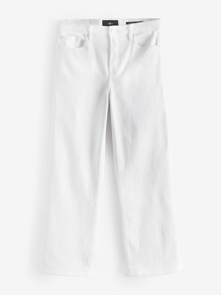 7 For All Mankind Cropped Alexa Soleil White Jeans - Image 5 of 5 7 For All Mankind Cropped Alexa Soleil White Jeans - Image 5 of 5