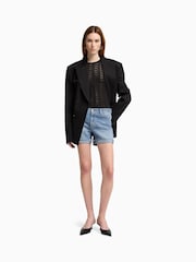 7 For All Mankind Mid Roll Shore Shorts With Frayed Hem - Image 1 of 5