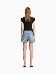 7 For All Mankind Mid Roll Shore Shorts With Frayed Hem - Image 2 of 5